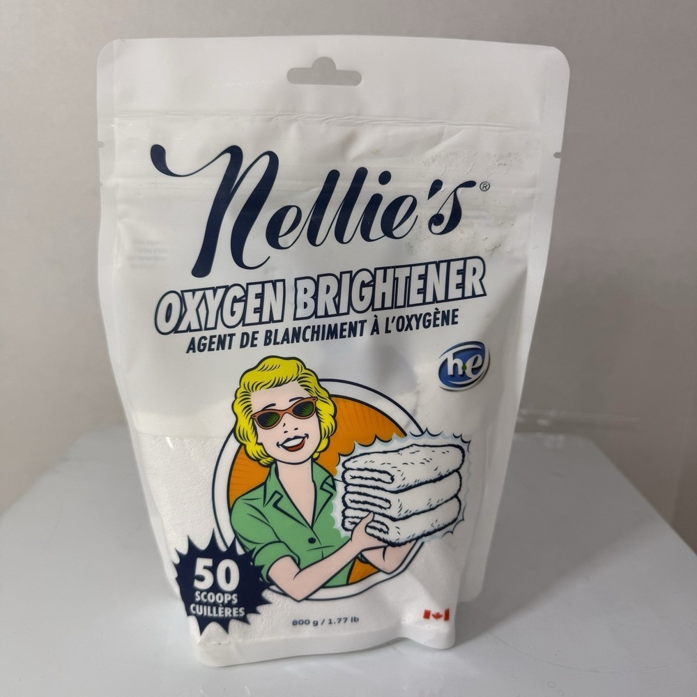Nellie's Oxygen Brightener Eco Friendly Laundry Detergent‎ he 50 Scoops